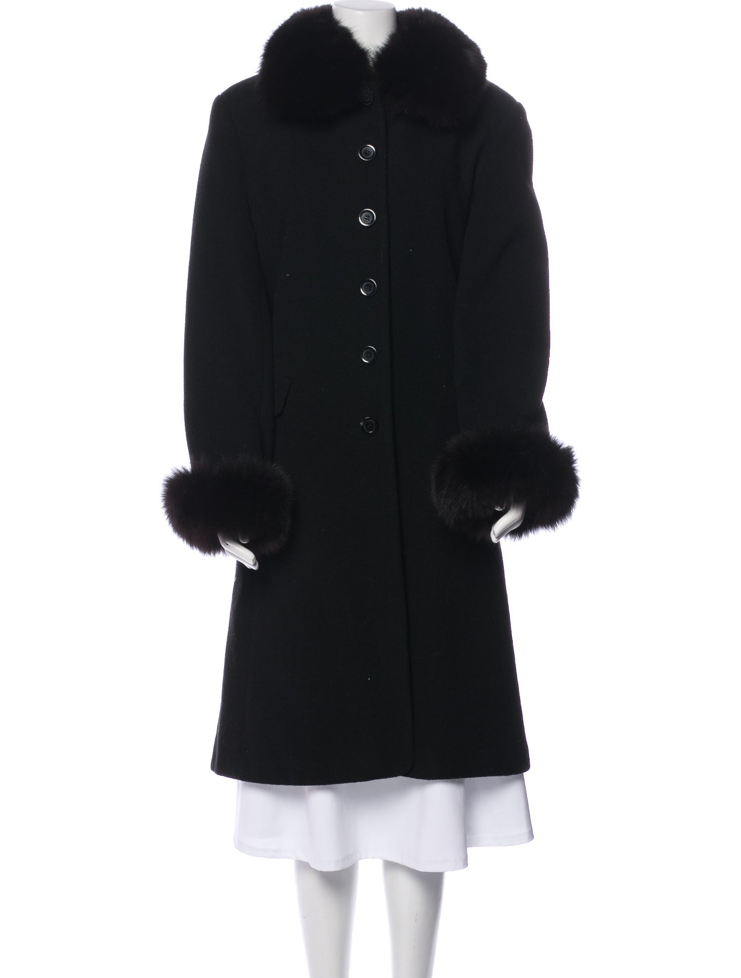 Marvin Richards Lambswool Faux Fur Coat