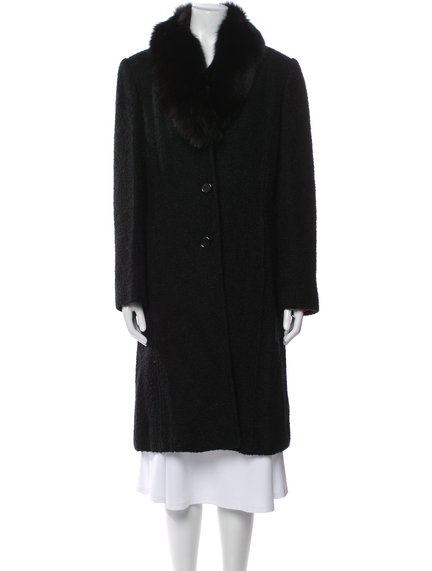 Marvin Richards Wool Faux Fur Coat