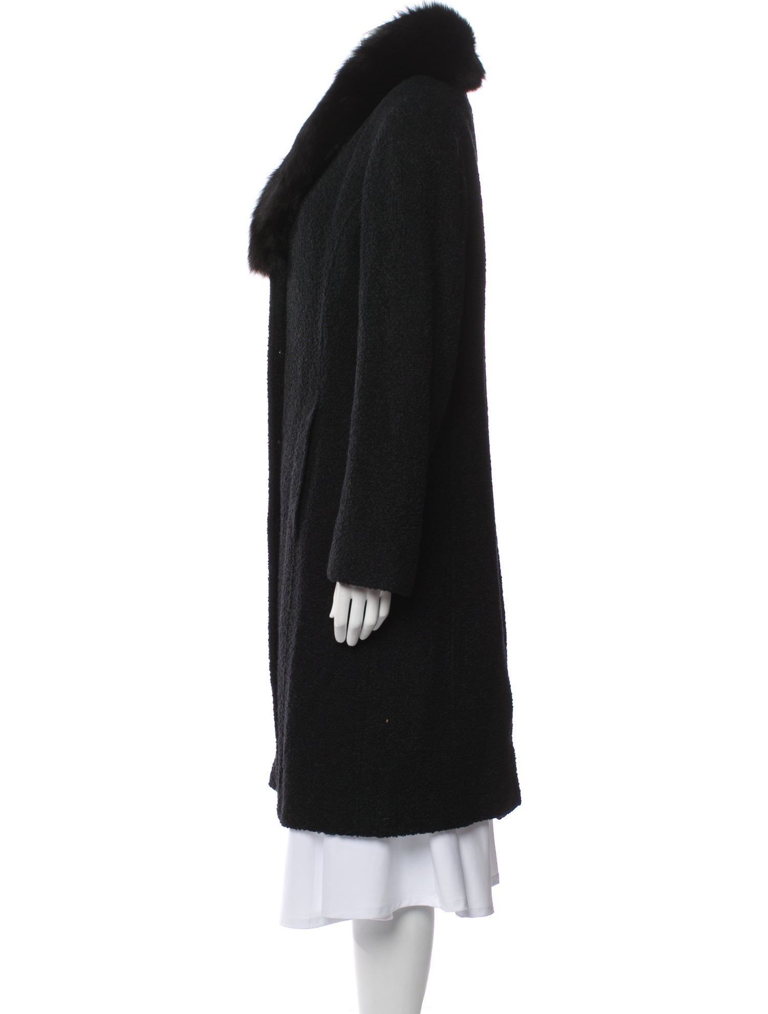 Marvin Richards Wool Faux Fur Coat