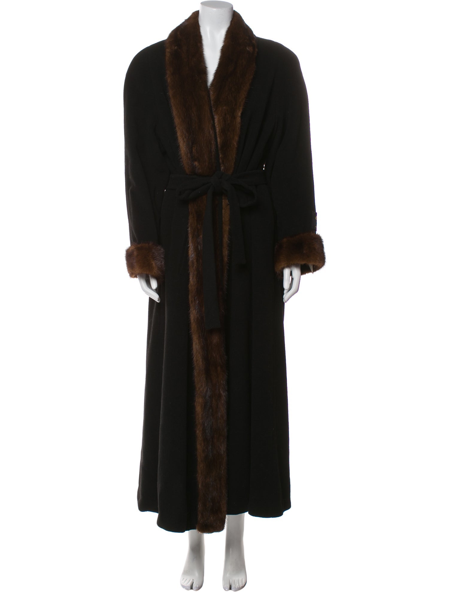 Marvin Richards Wool Faux Fur Coat