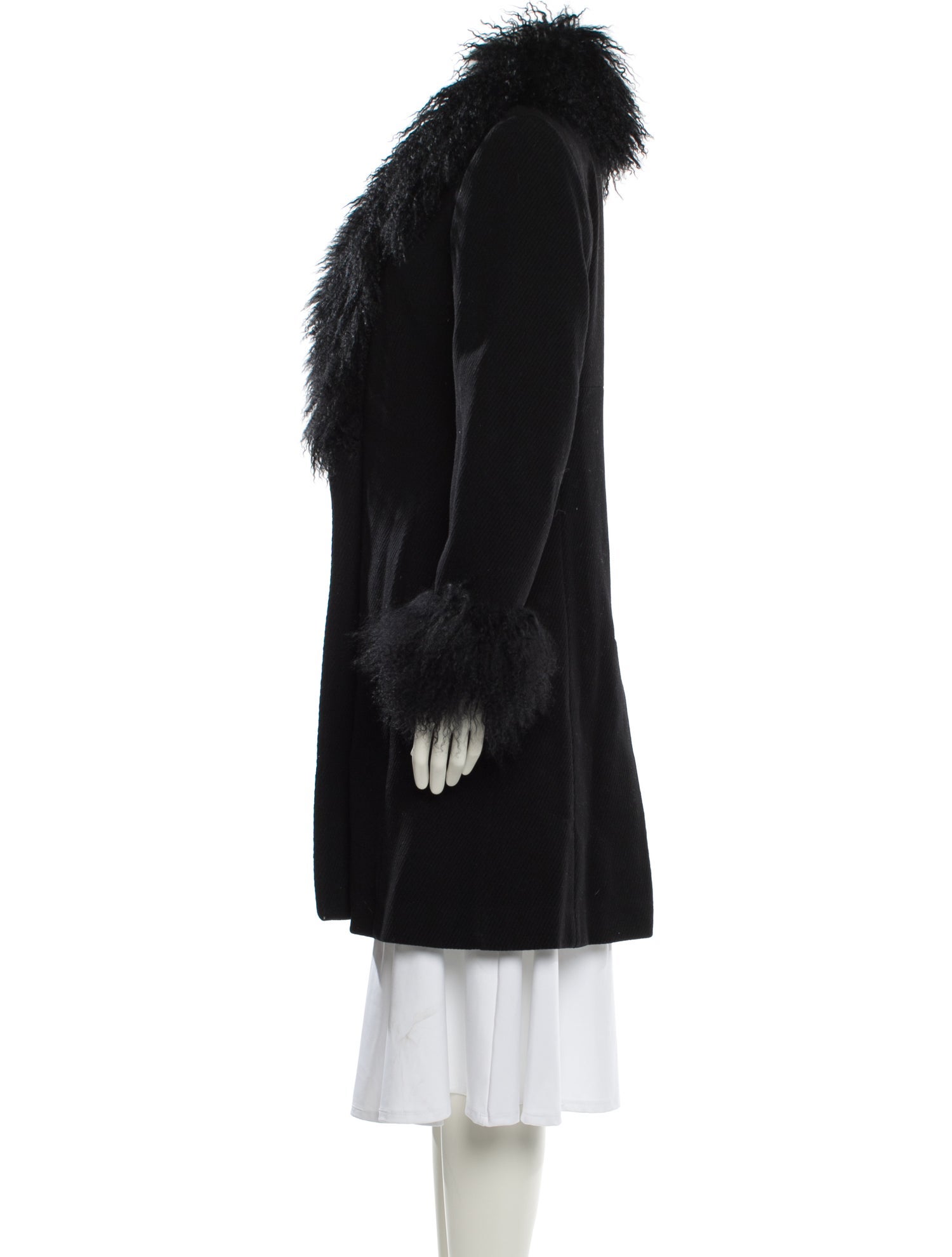 Marvin Richards Wool Faux Fur Coat