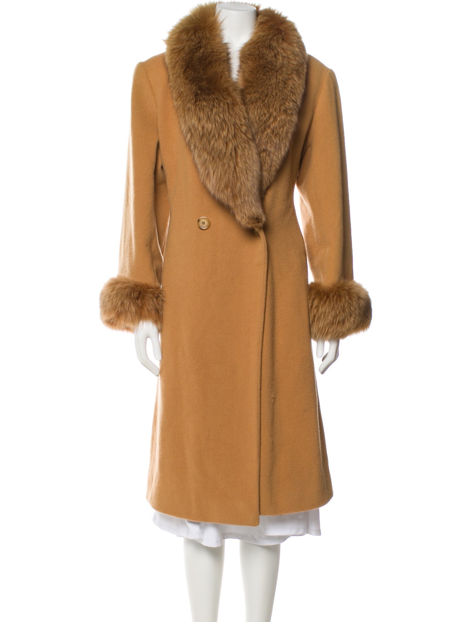 Marvin Richards Lambswool Faux Fur Coat