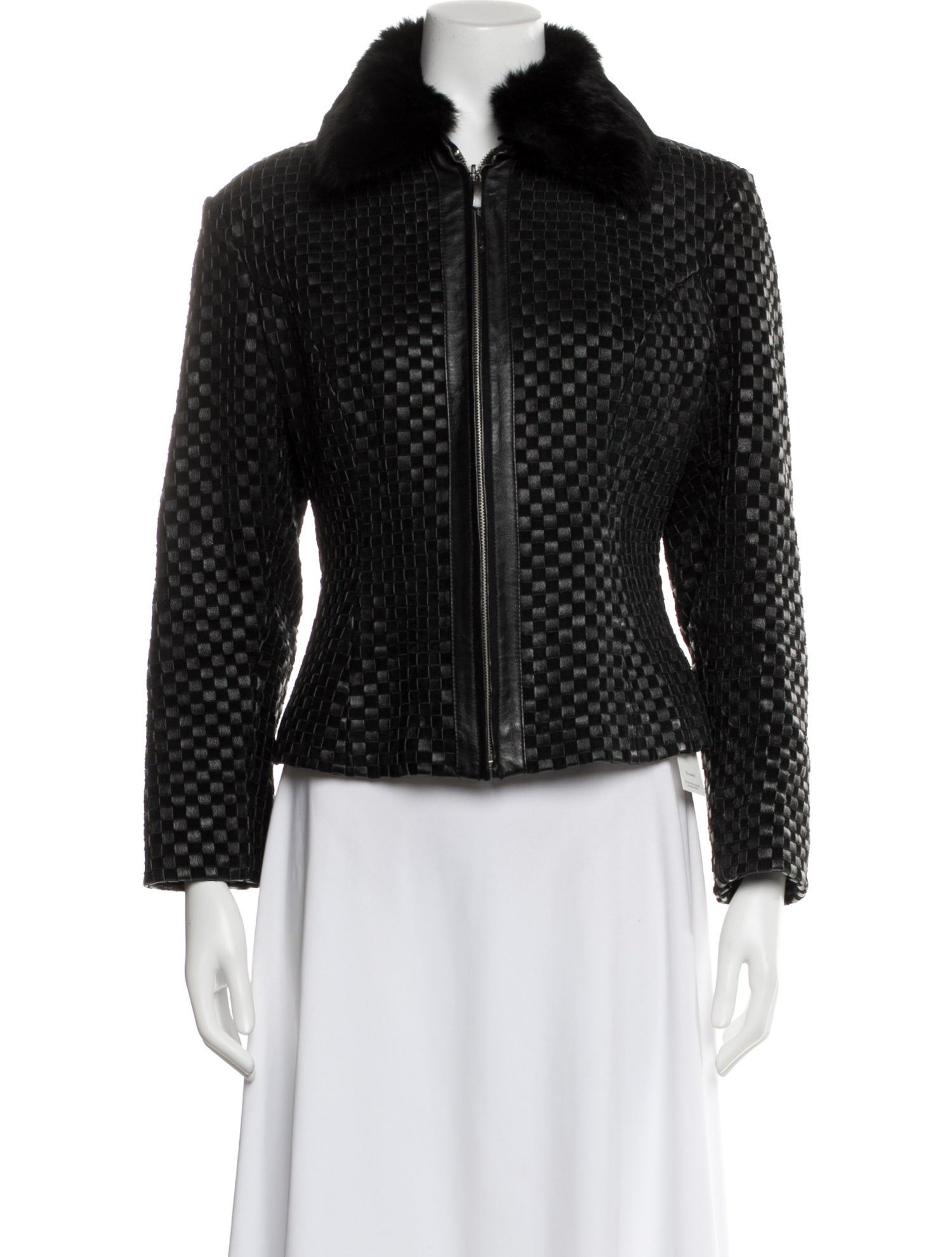 Marvin Richards Leather Printed Fur Jacket