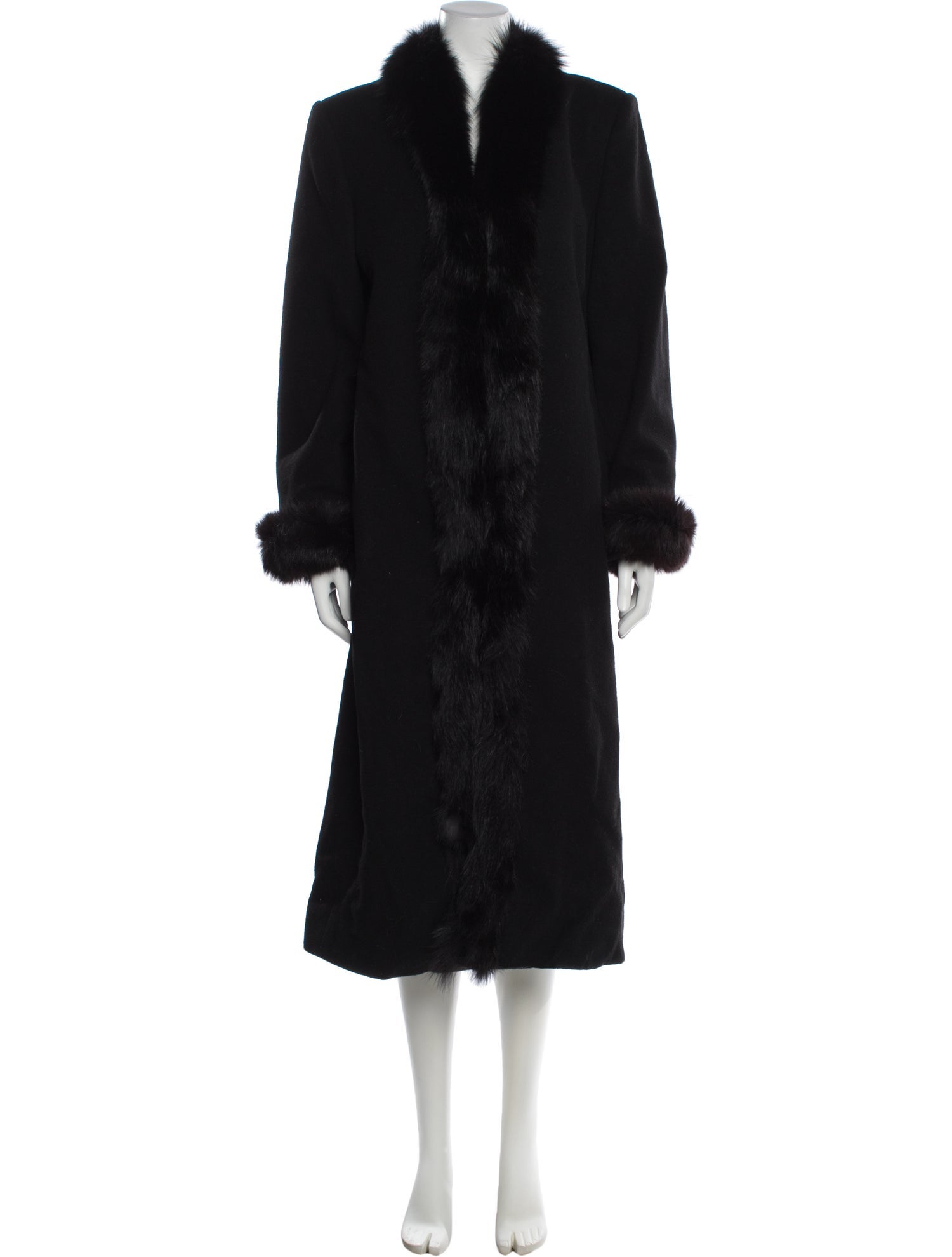 Marvin Richards Wool Faux Fur Coat