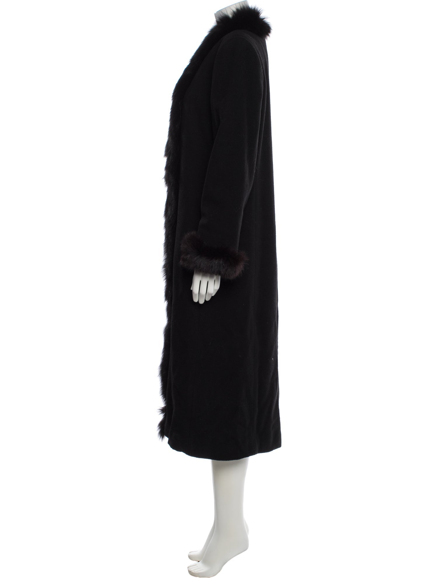 Marvin Richards Wool Faux Fur Coat