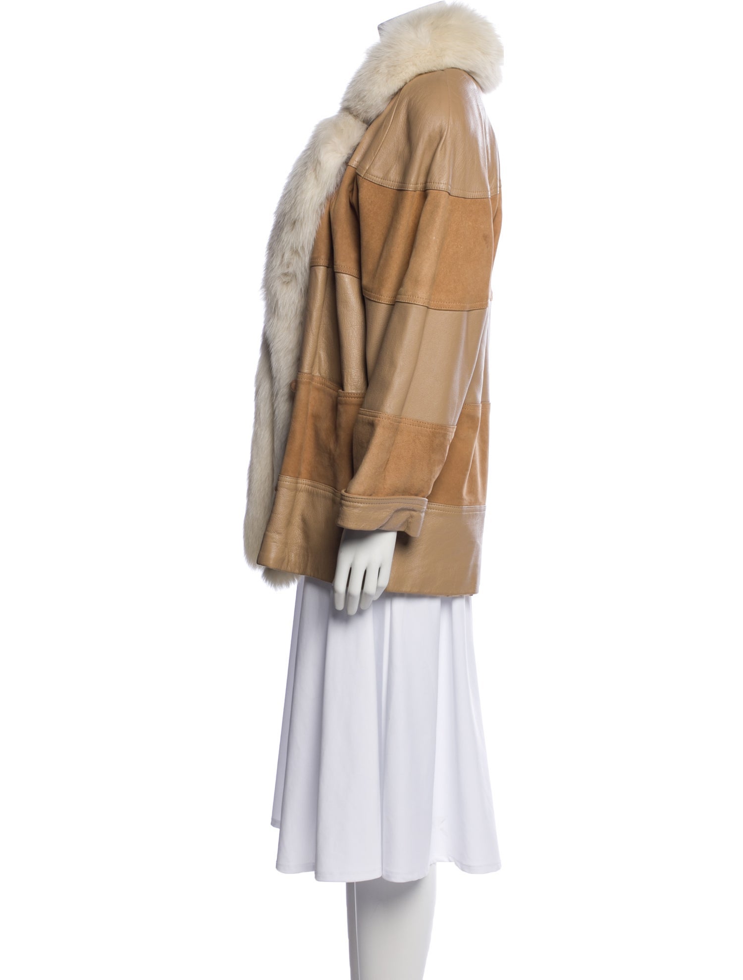 Marvin Richards Vintage Leather Faux Fur Coat