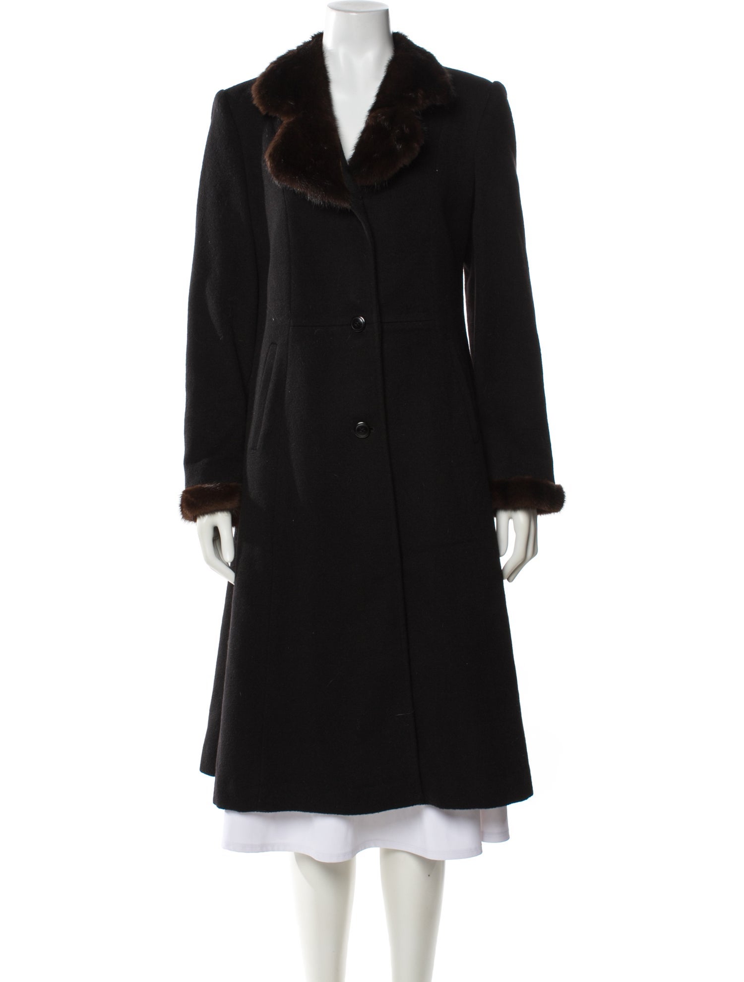 Marvin Richards Linen Faux Fur Coat