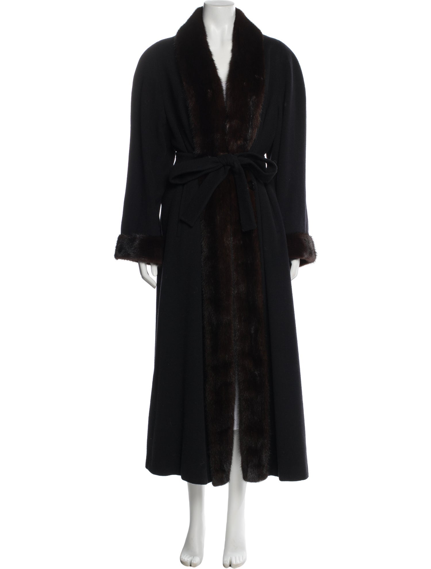 Marvin Richards Wool Faux Fur Coat