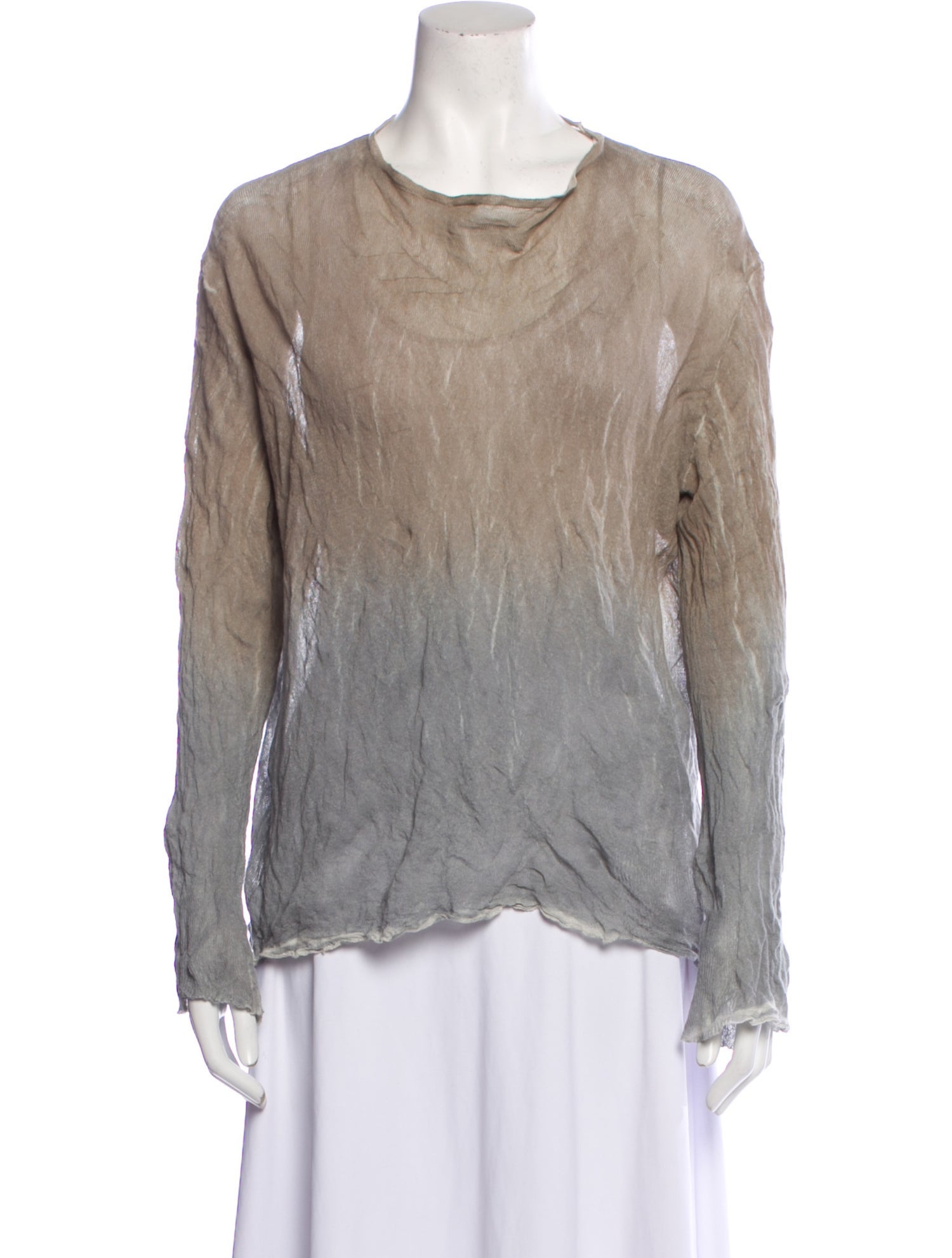 MJ Watson Scoop Neck Long Sleeve Blouse