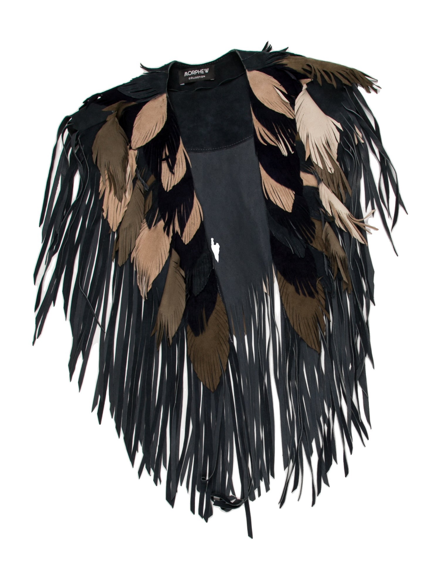 Morphew Leather Striped Scarf