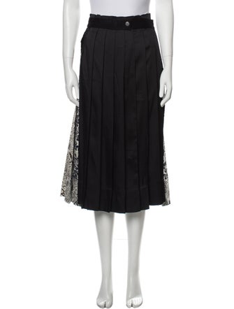 Max Mara Weekend Pleated Accents Midi Length Skirt