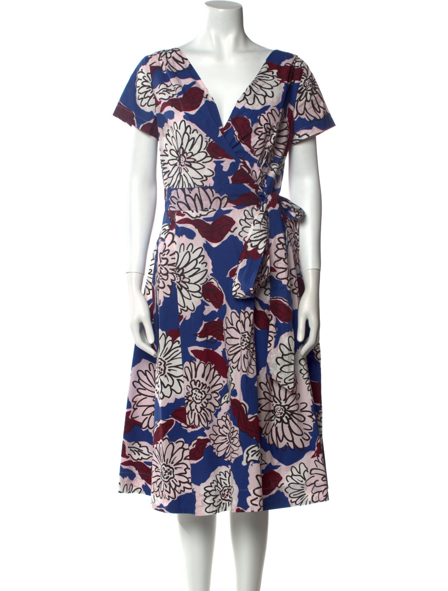 Max Mara Weekend Floral Print Midi Length Dress