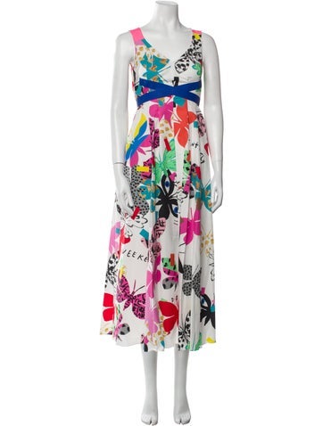 Max Mara Weekend Dresses Floral Print Long Dress XS