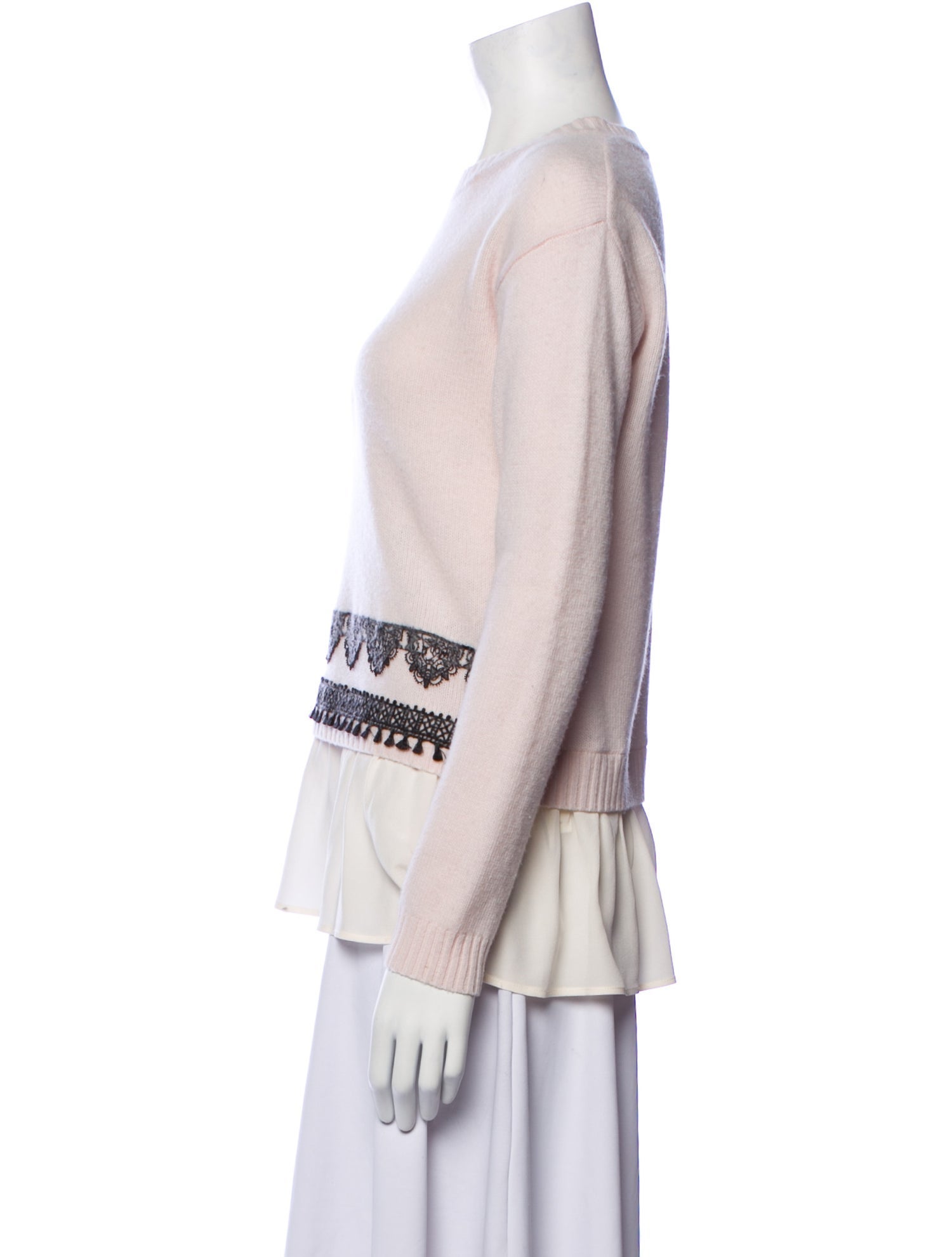 Max Mara Weekend Virgin Wool Colorblock Pattern Sweater
