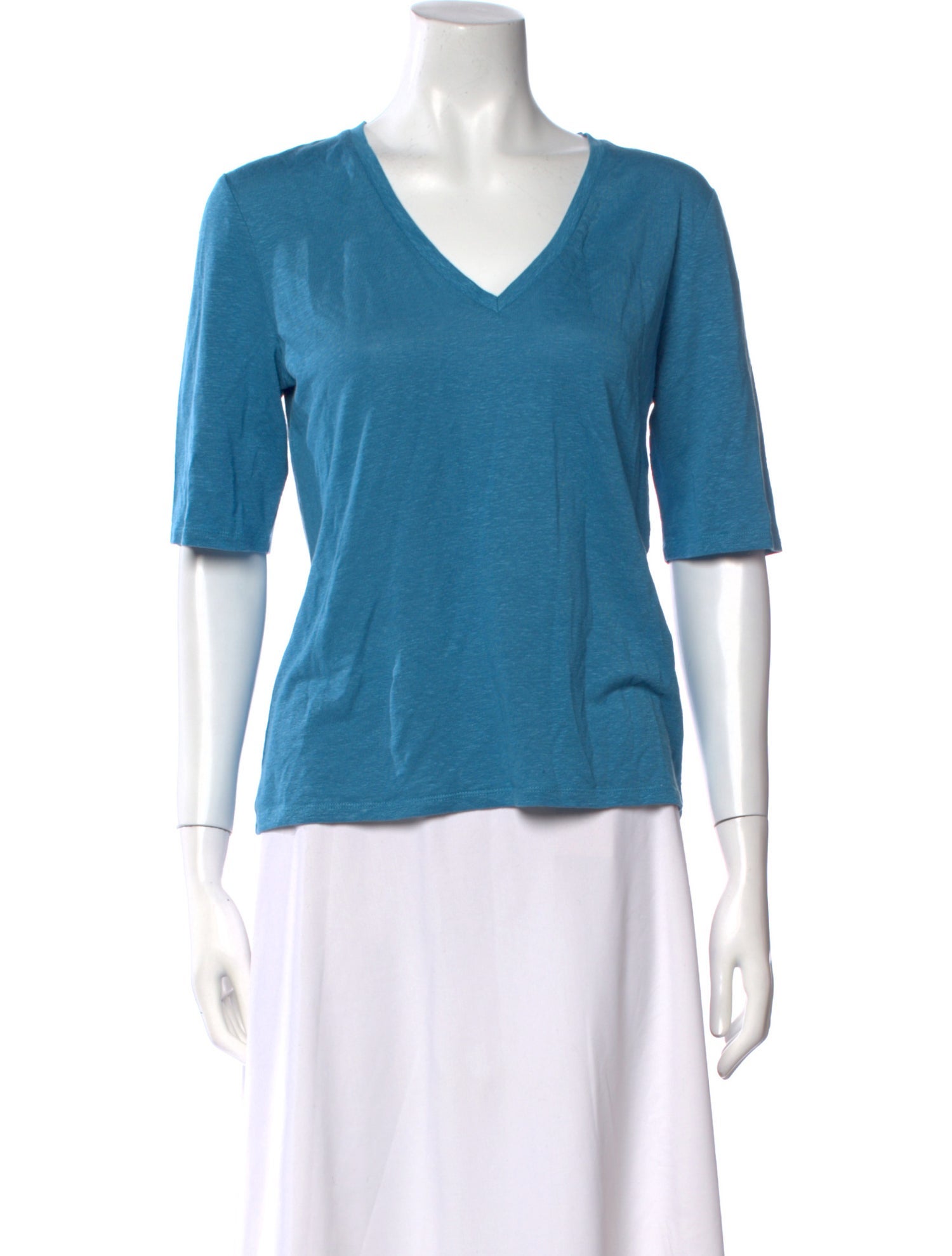 Max Mara Weekend Linen V-Neck T-Shirt