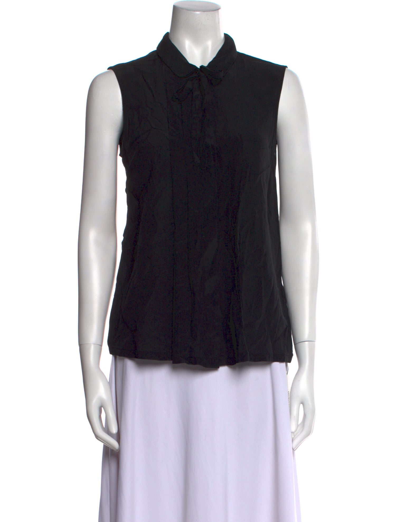 Max Mara Weekend Silk Sleeveless Button-Up Top