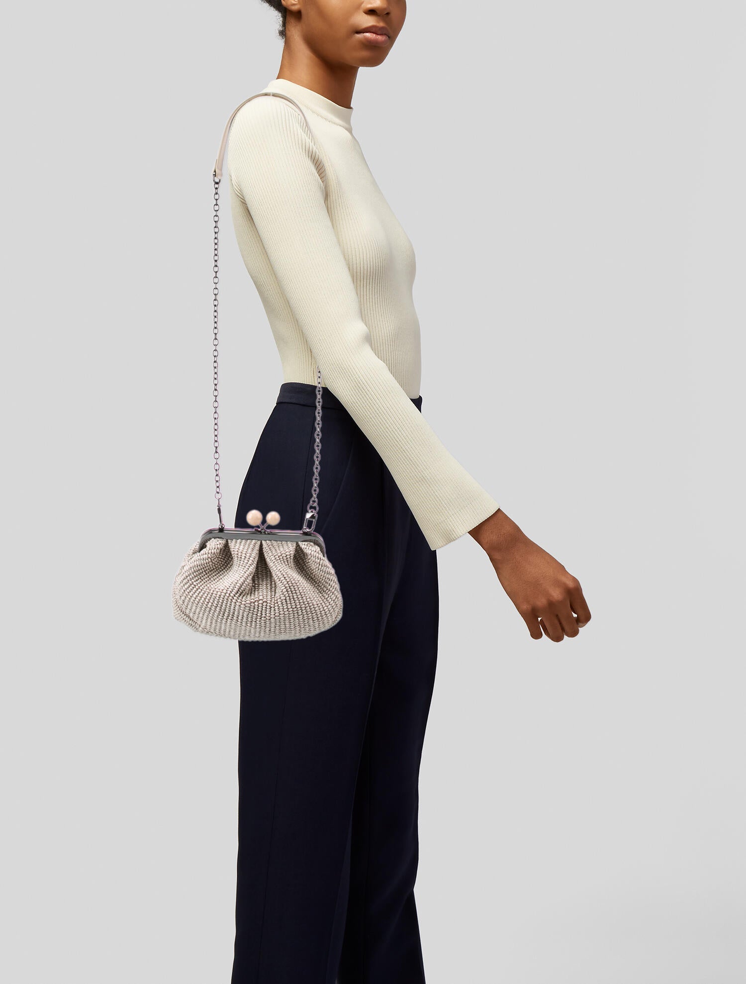 Max Mara Weekend Raffia Shoulder Bag