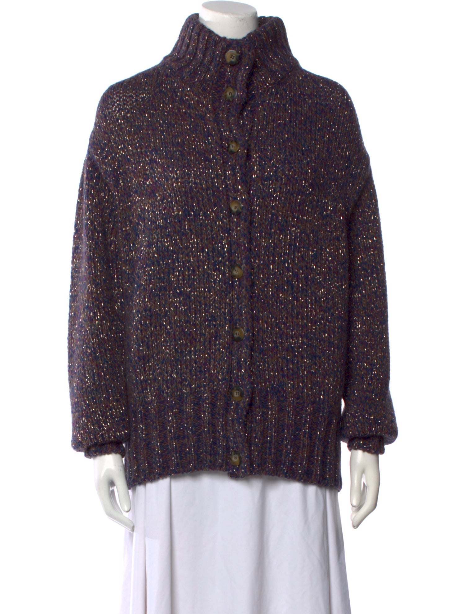 Max Mara Weekend Virgin Wool Mock Neck Sweater