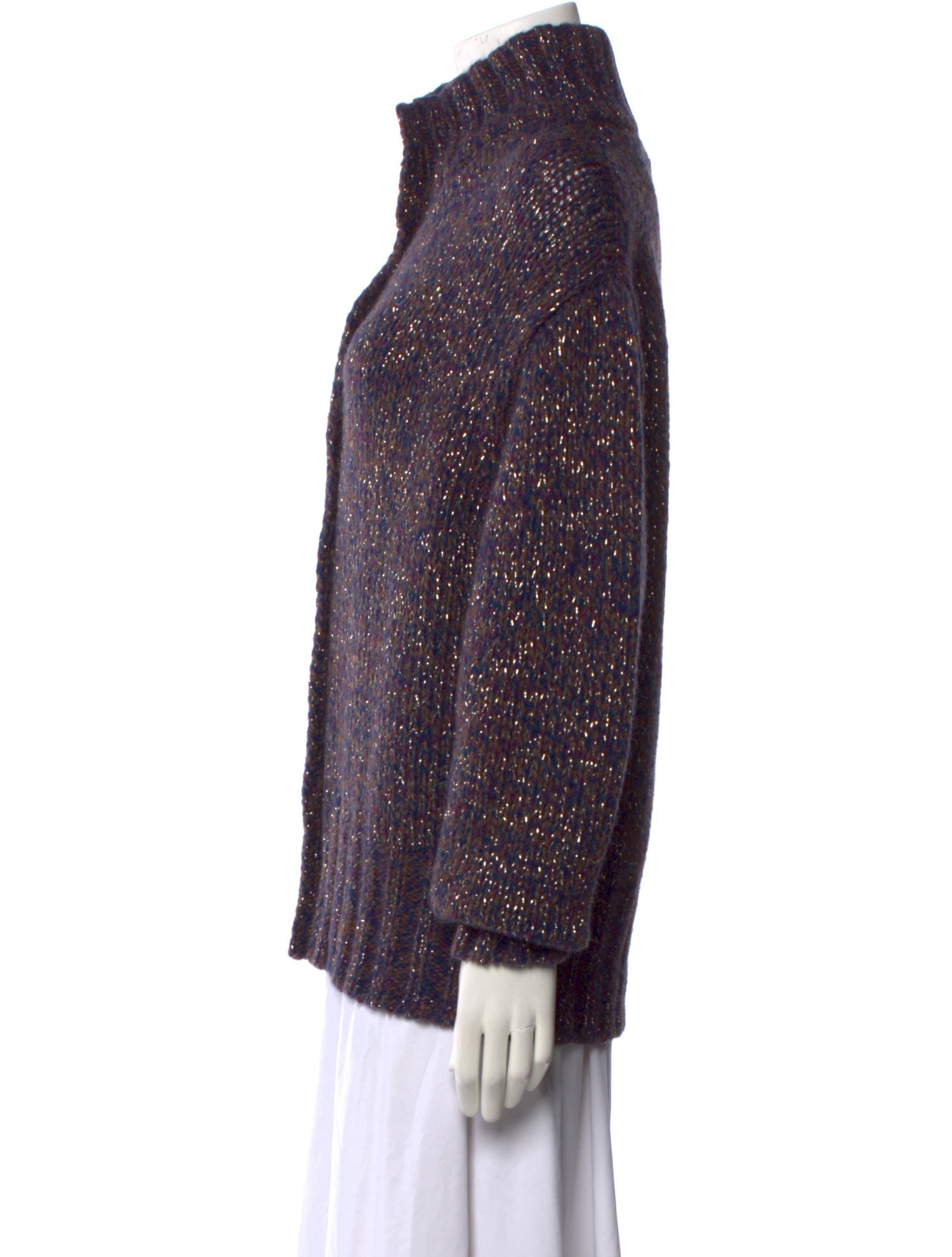 Max Mara Weekend Virgin Wool Mock Neck Sweater