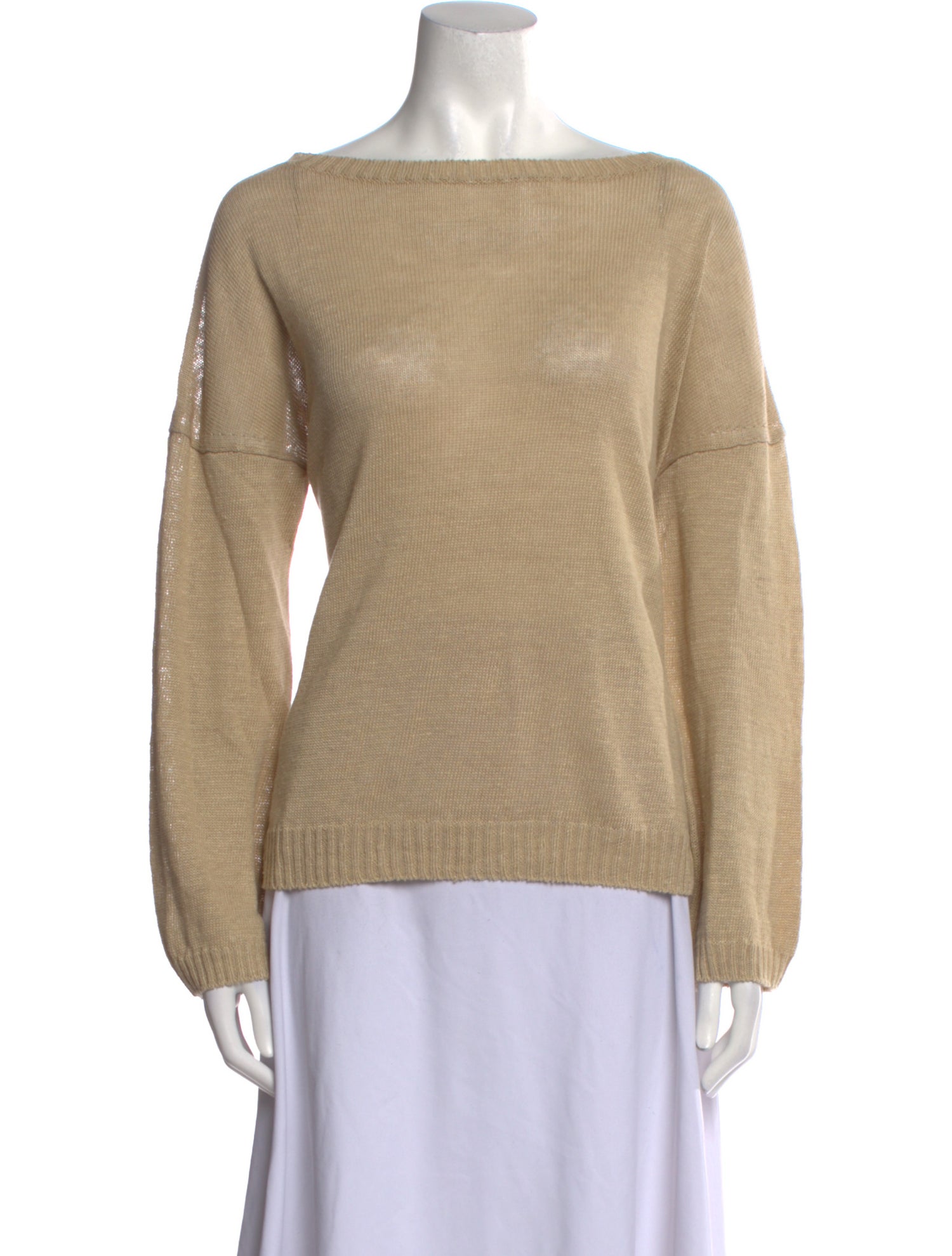 Max Mara Weekend Linen Bateau Neckline Sweater