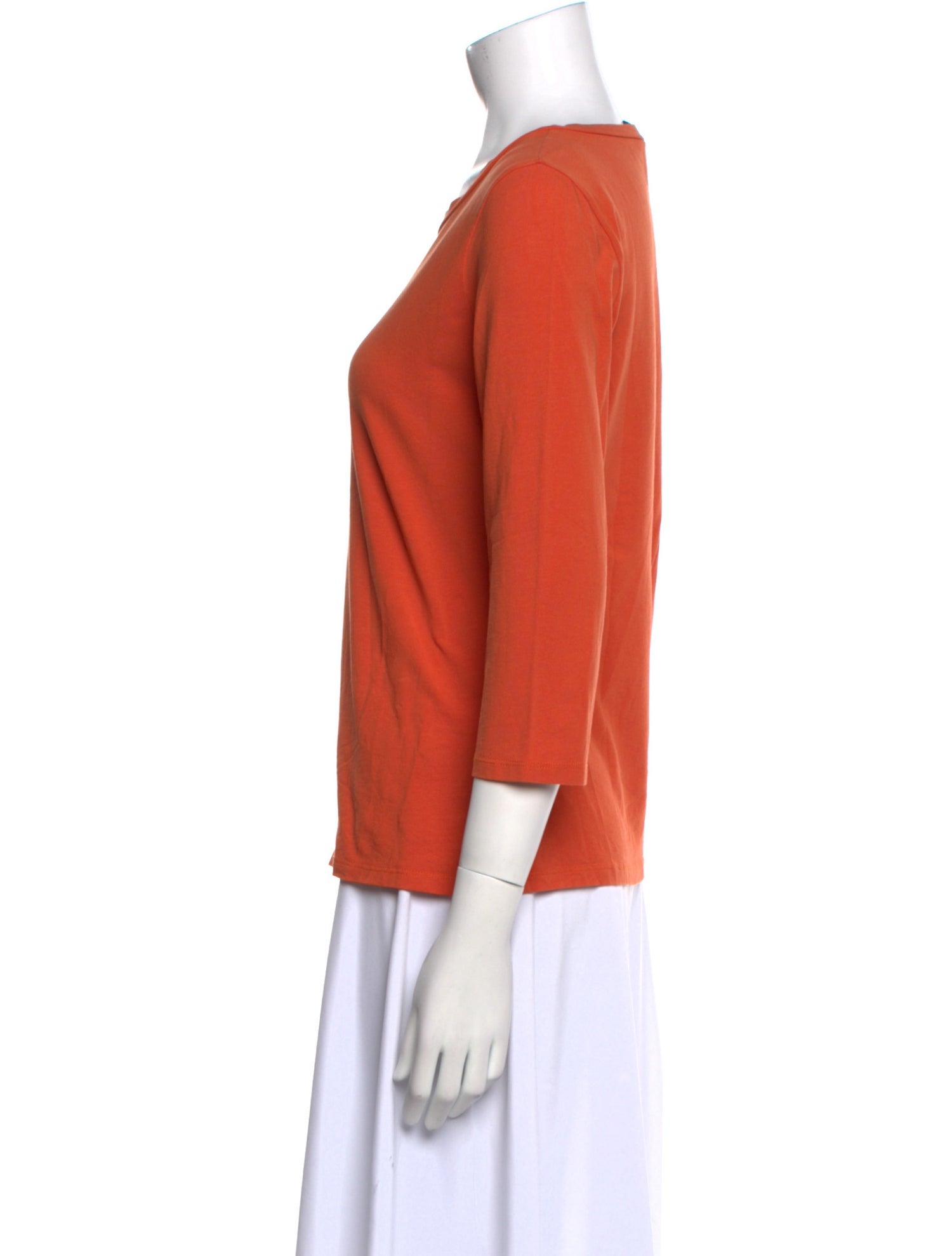 Max Mara Weekend Scoop Neck Three-Quarter Sleeve Top