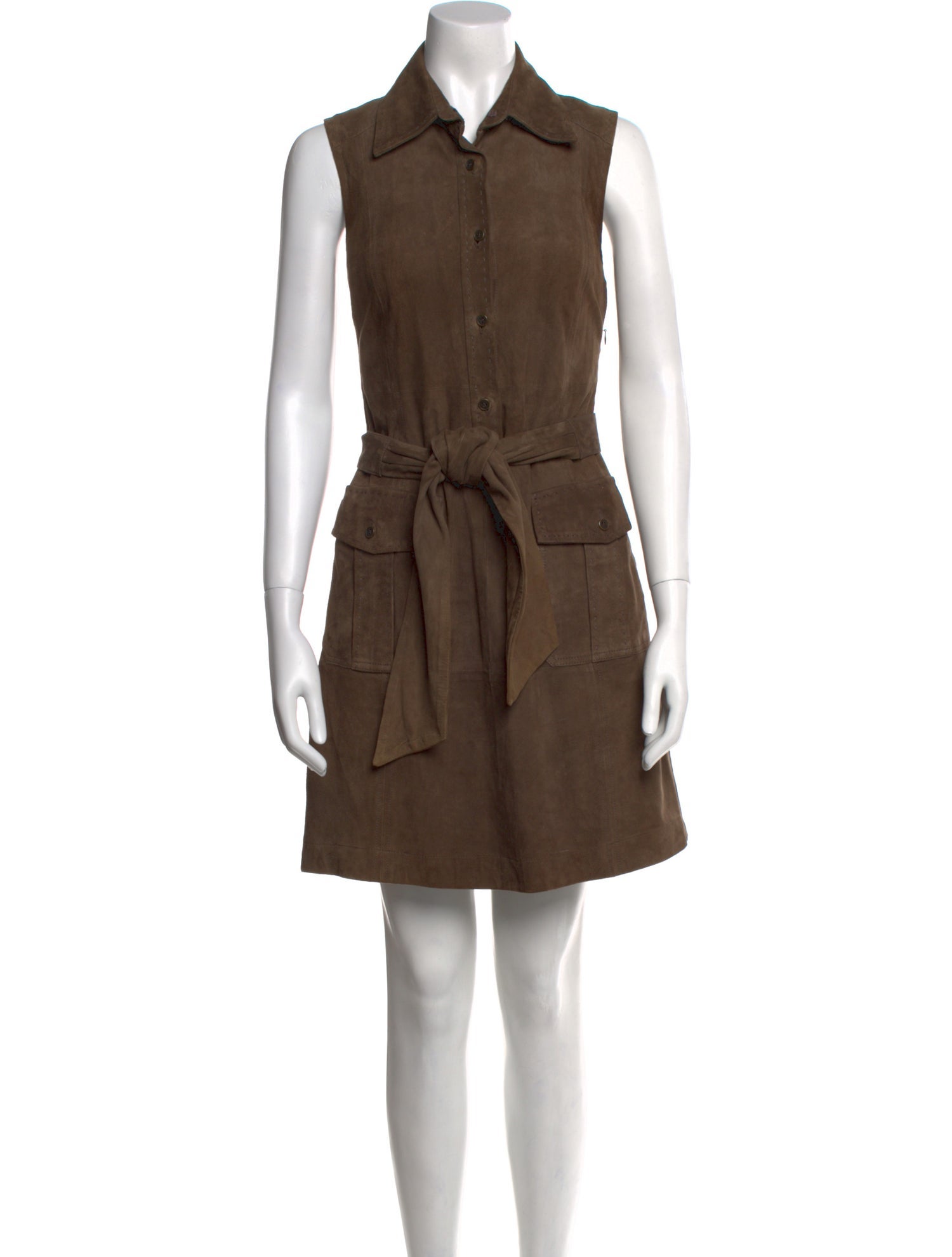 Max Mara Weekend Goat Leather Mini Dress