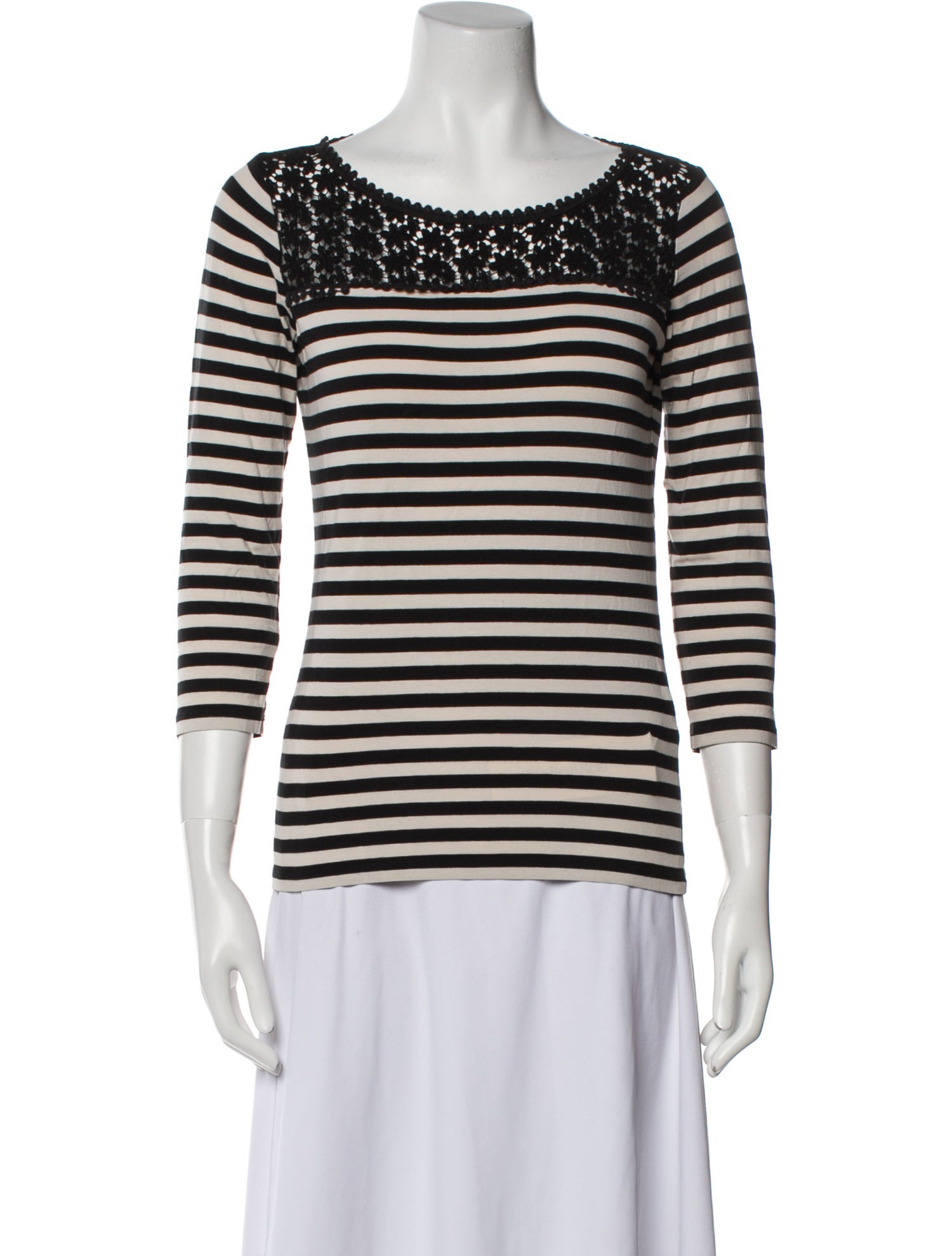 Max Mara Weekend Striped Scoop Neck Top
