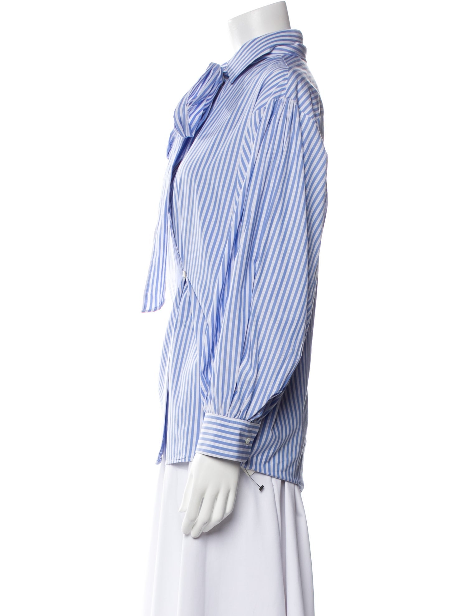 Max Mara Weekend Striped Long Sleeve Button-Up Top