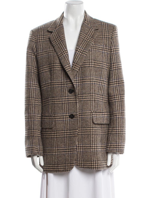 Max Mara Weekend Virgin Wool Houndstooth Print Blazer