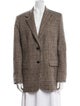 Max Mara Weekend Virgin Wool Houndstooth Print Blazer