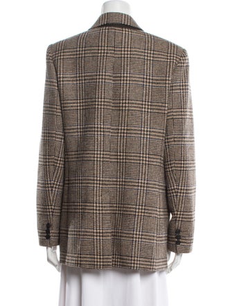 Max Mara Weekend Virgin Wool Houndstooth Print Blazer