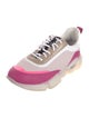 Max Mara Weekend Leather Colorblock Pattern Chunky Sneakers