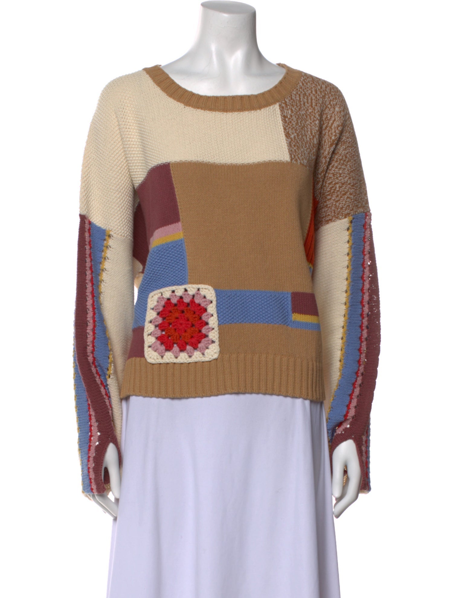 Max Mara Weekend Printed Scoop Neck Sweater