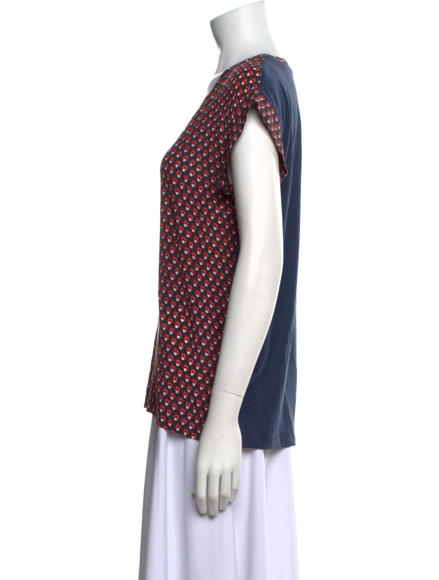 Weekend Max Mara Printed V-Neck Blouse
