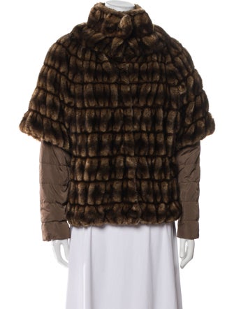 Max Mara Weekend Printed Faux Fur Jacket
