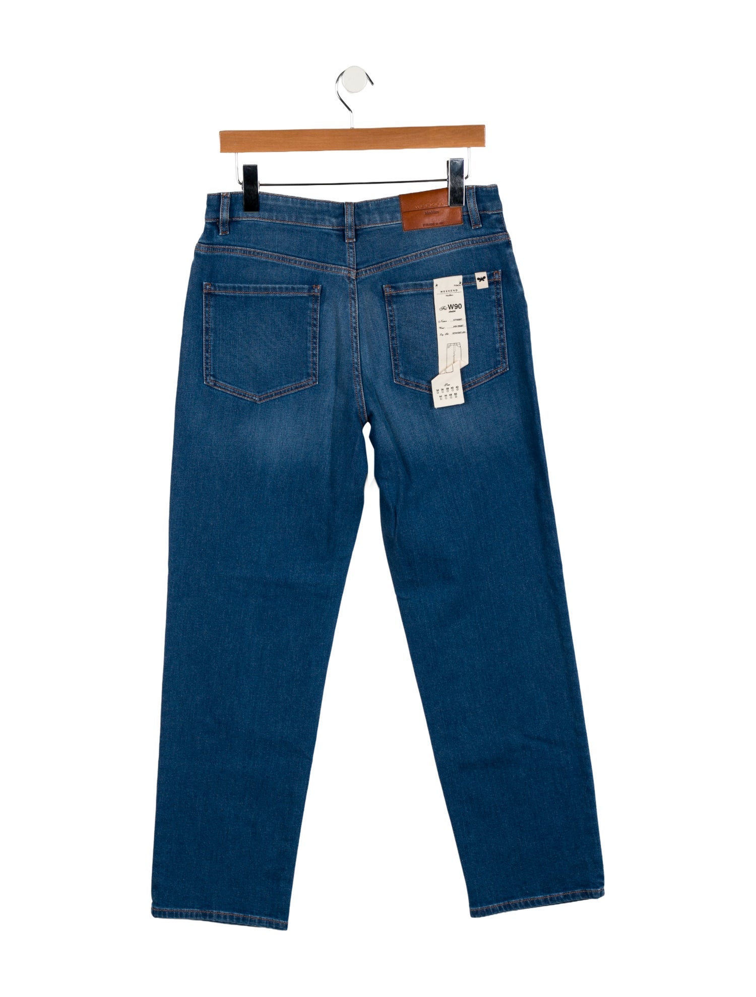 Max Mara Weekend High-Rise Straight Leg Jeans w/ Tags