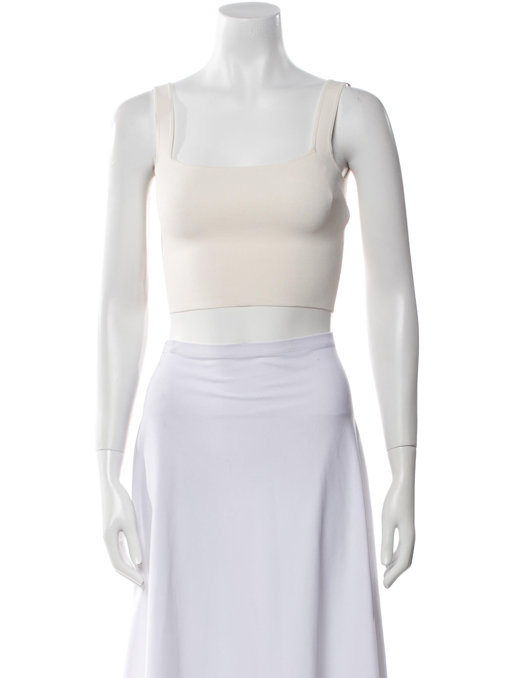 Max Mara Weekend Square Neckline Sleeveless Crop Top