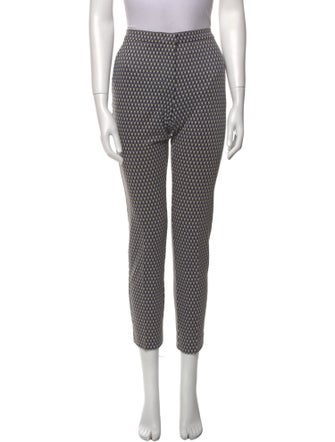 Max Mara Weekend Plaid Print Straight Leg Pants