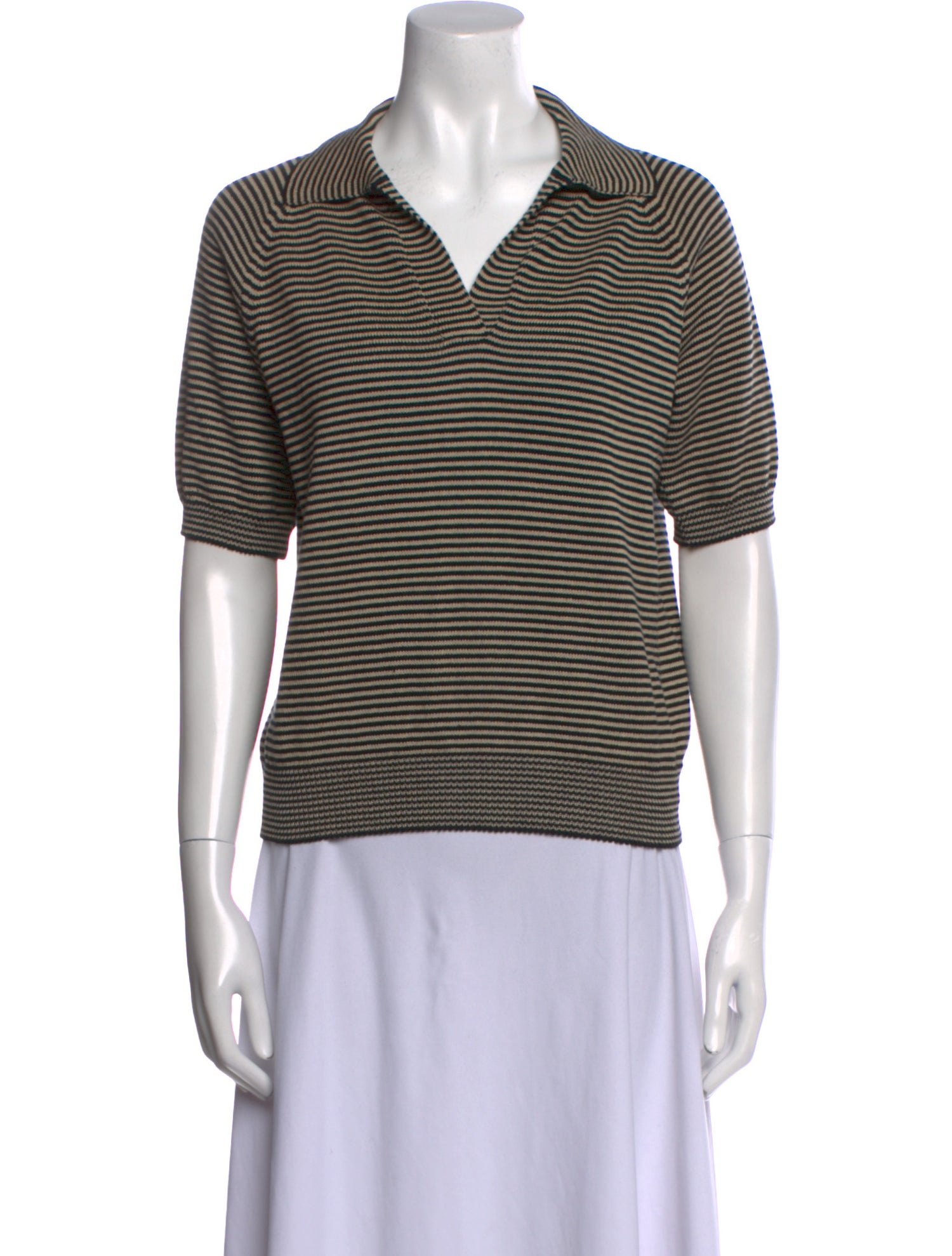 Max Mara Weekend Striped V-Neck Polo