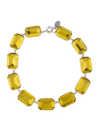 Max Mara Weekend Crystal & Resin Crasso Chaton Collar Necklace