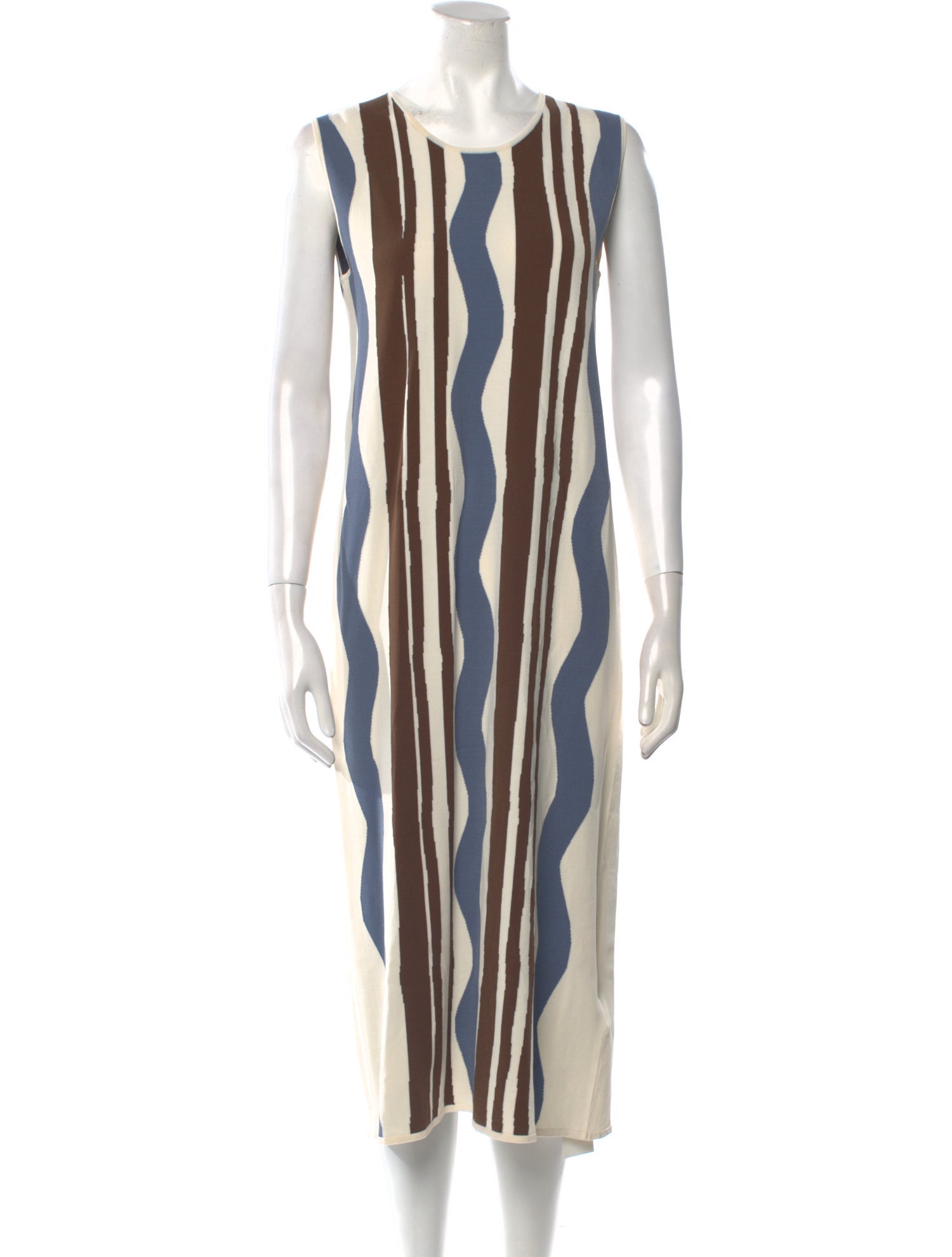 Max Mara Weekend Striped Midi Length Dress