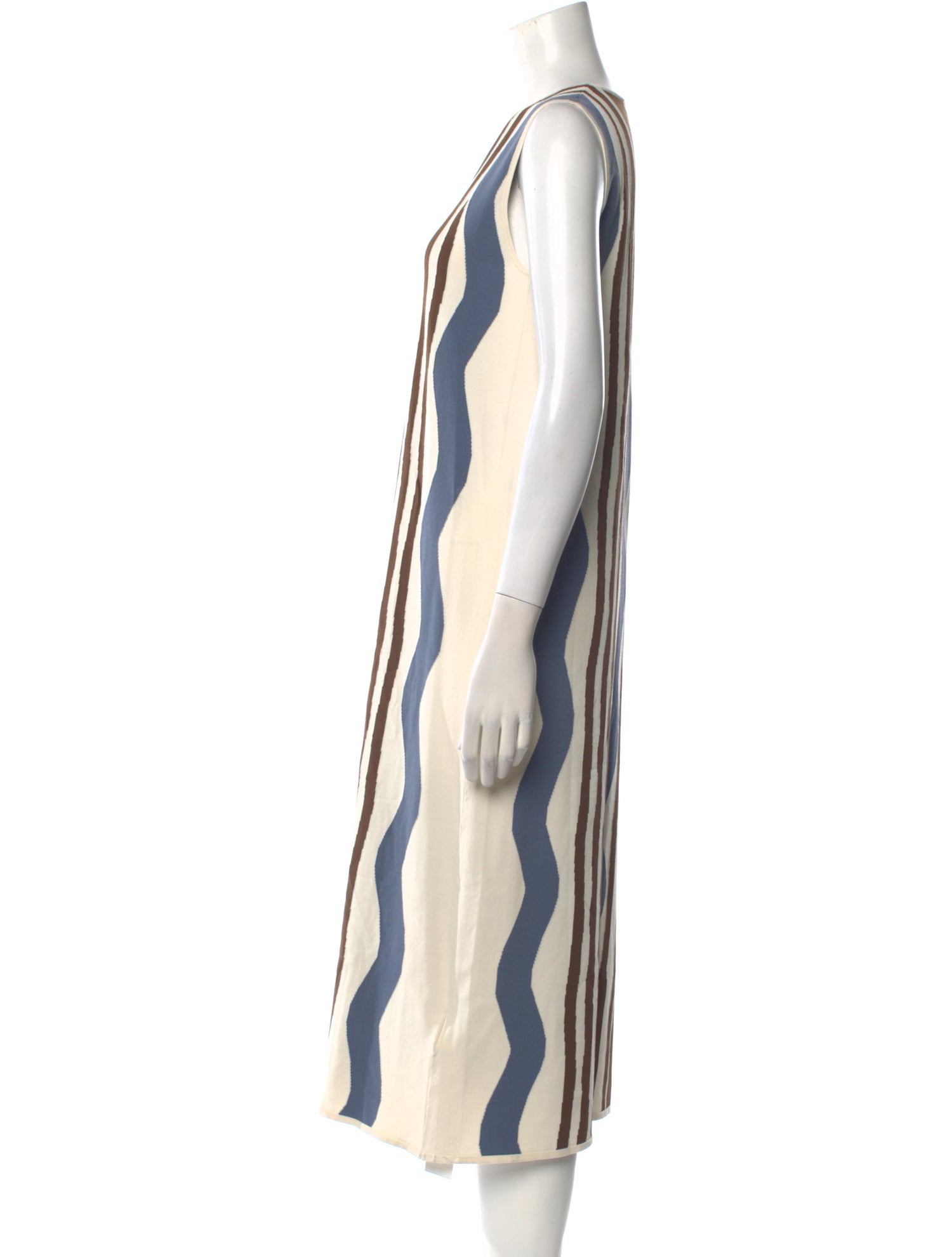 Max Mara Weekend Striped Midi Length Dress