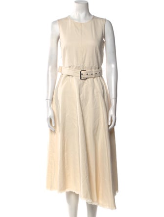 Max Mara Weekend Crew Neck Midi Length Dress