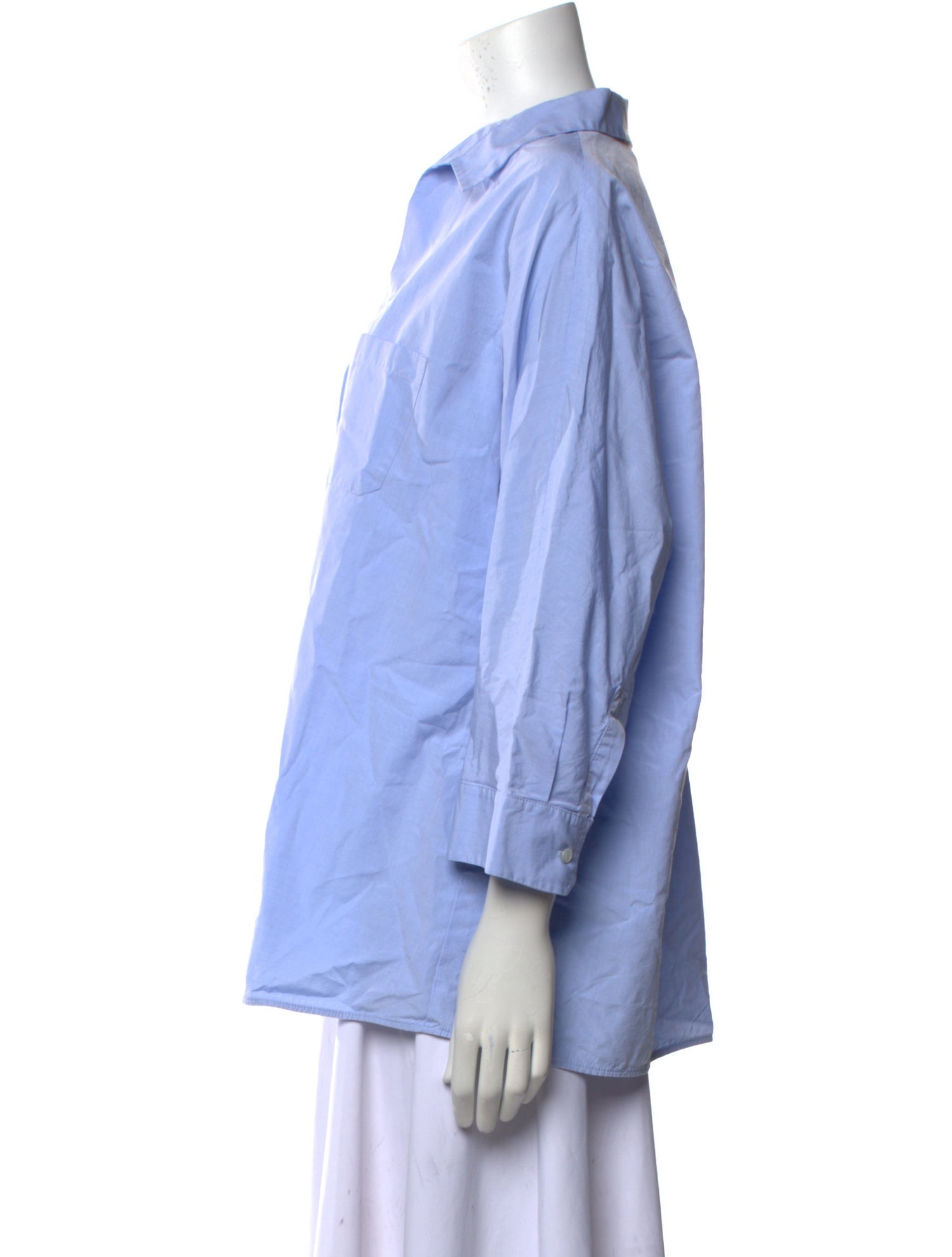 Max Mara Weekend V-Neck Three-Quarter Sleeve Button-Up Top