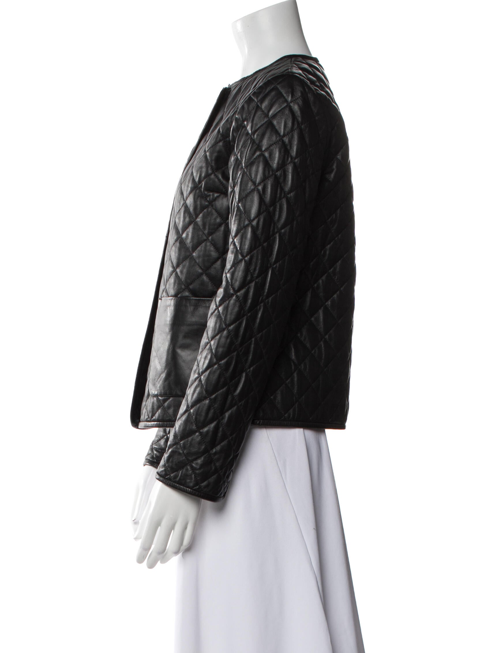 Max Mara Weekend Lamb Leather Biker Jacket