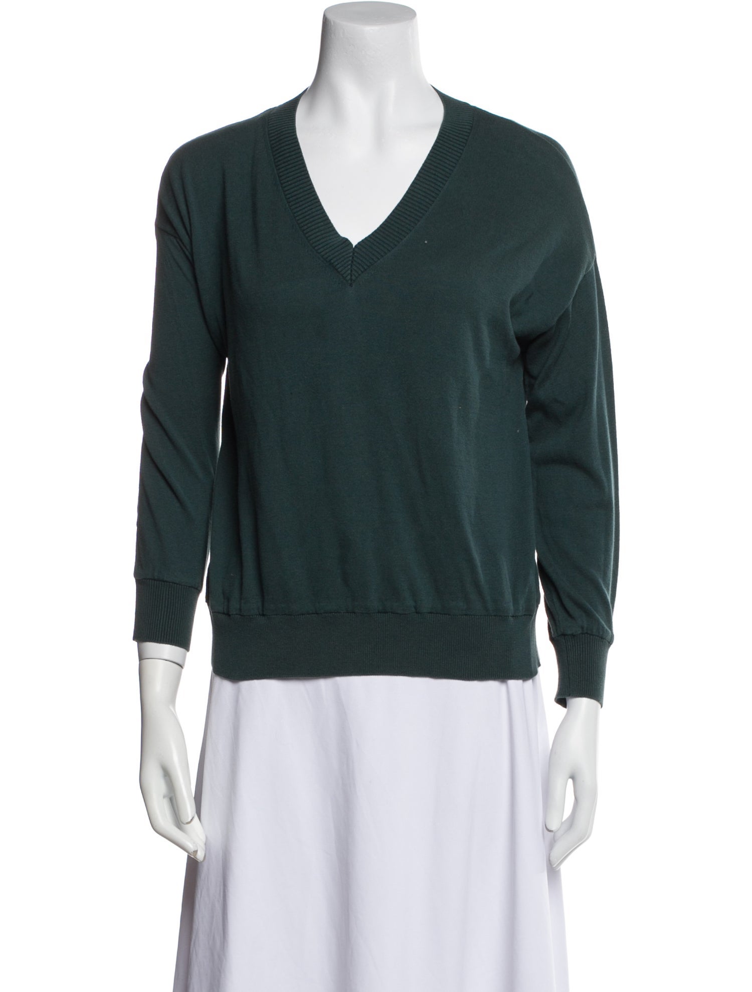 Max Mara Weekend V-Neck Three-Quarter Sleeve Sweatshirt