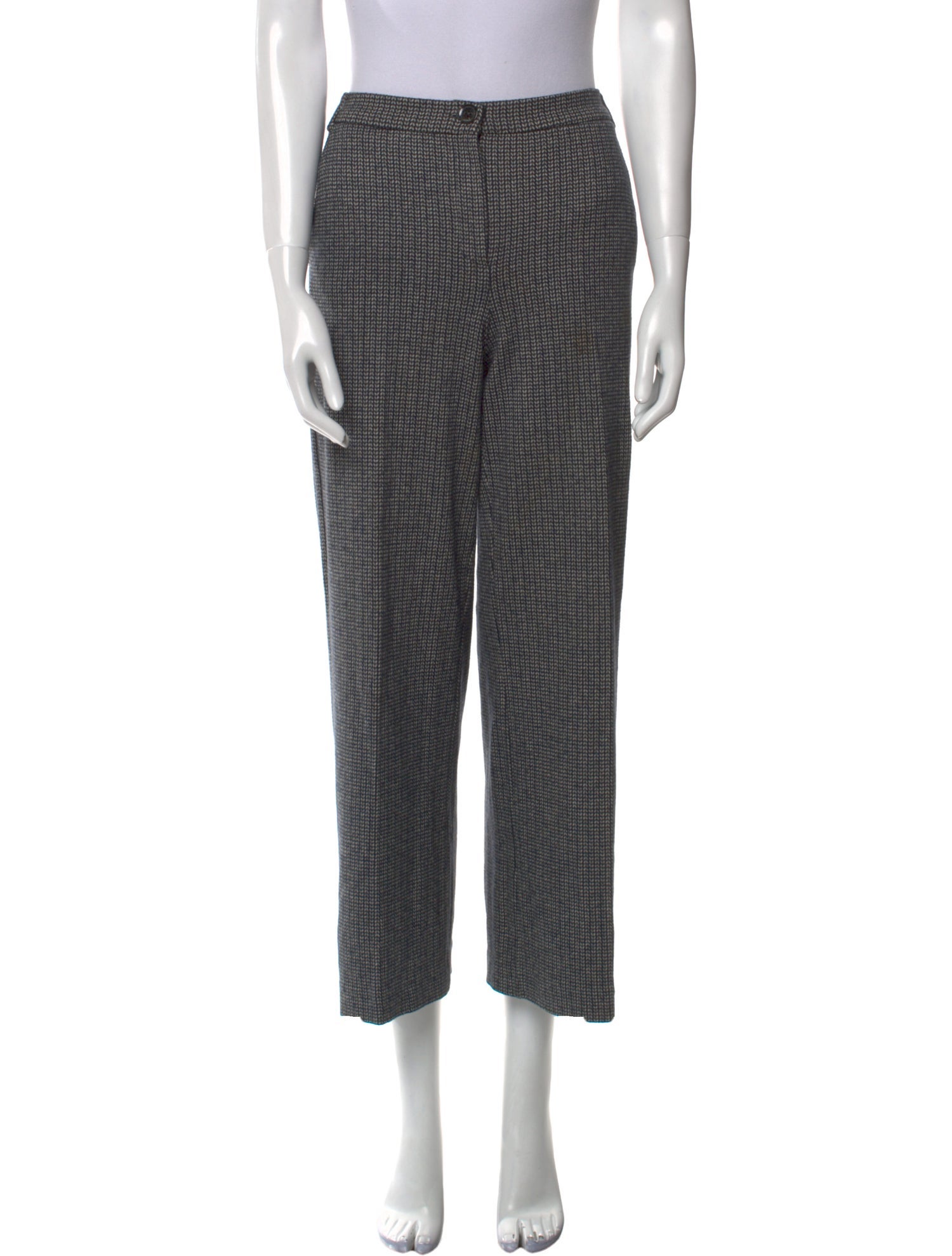 Max Mara Weekend Plaid Print Wide Leg Pants