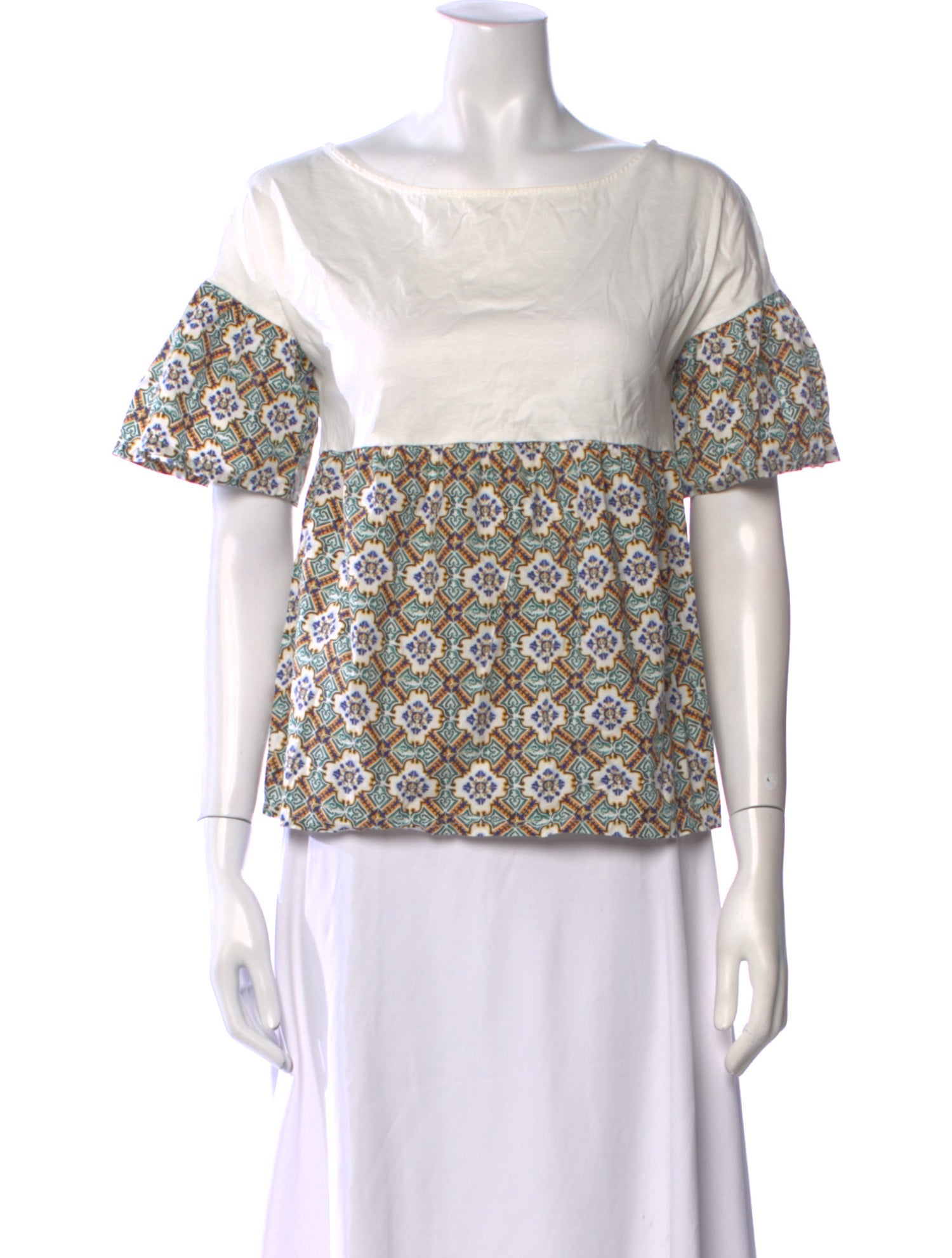 Max Mara Weekend Printed Scoop Neck Blouse