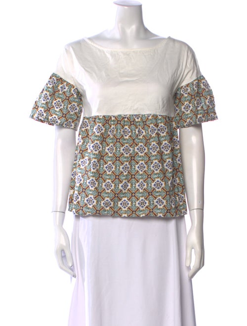 Max Mara Weekend Printed Scoop Neck Blouse