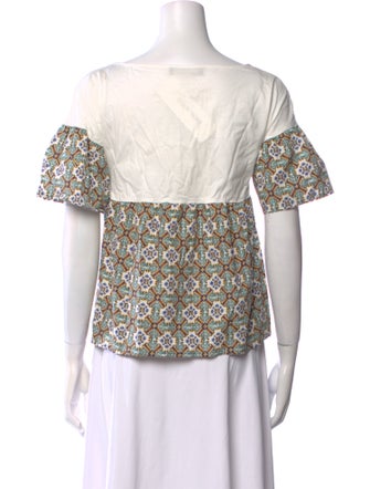 Max Mara Weekend Printed Scoop Neck Blouse